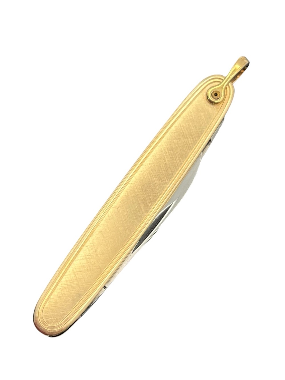 Hayward Two Blade Knife Gold Tone Pocket Watch Fob vintage